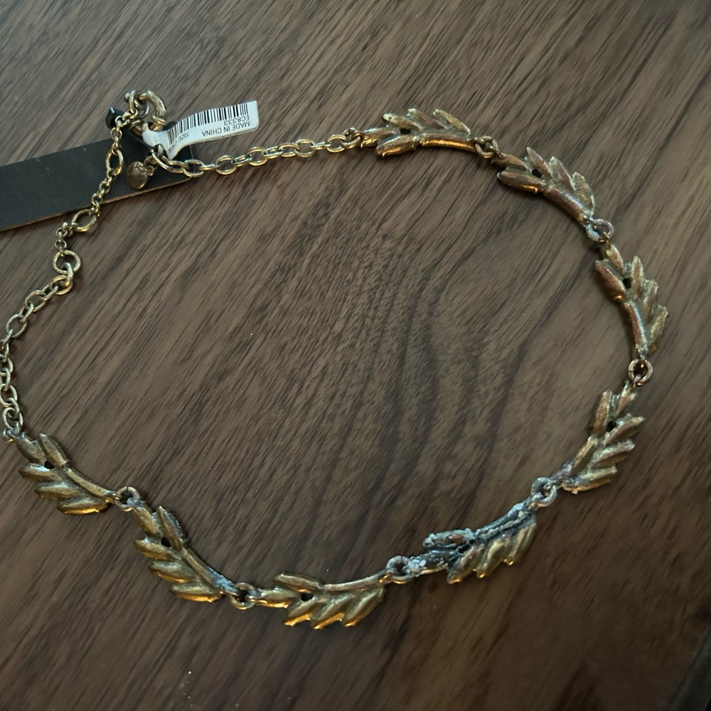 J.Crew Rhinestone Leaf Statement Necklace NWT - Picture 4 of 6